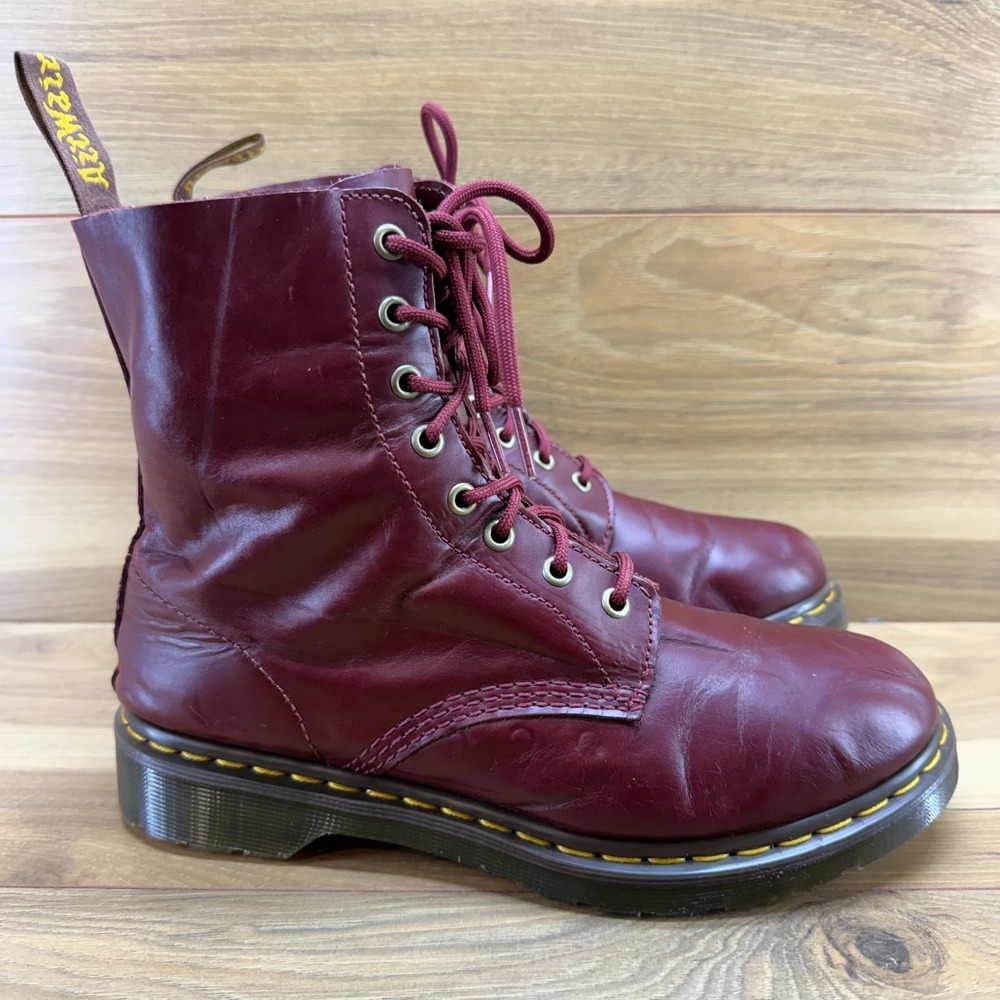 Dr Martens Pascal Cherry Red Boot Womens 10 Combat Y2K 8 eye Punk Festival